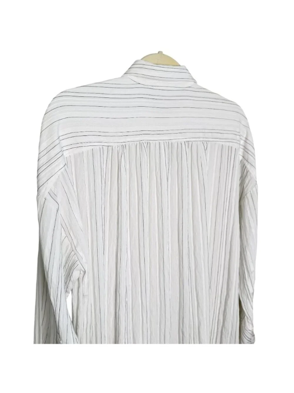 Hana San White Striped Button-Up Shirt, 38 - Picture 4 of 9